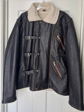 BJ Blazkowicz WOLFENSTEIN  Military Leather Jacket XL
